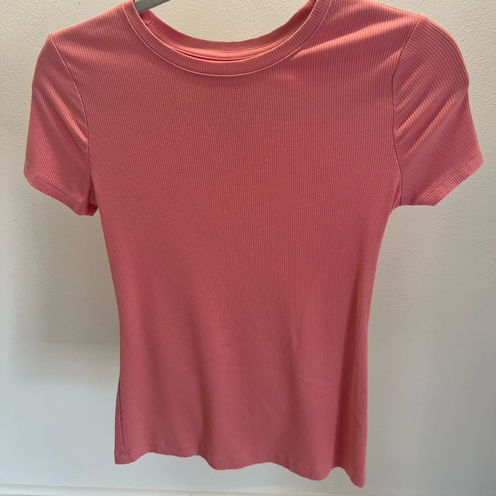 Nine West: Ribbed Short Sleeve Top